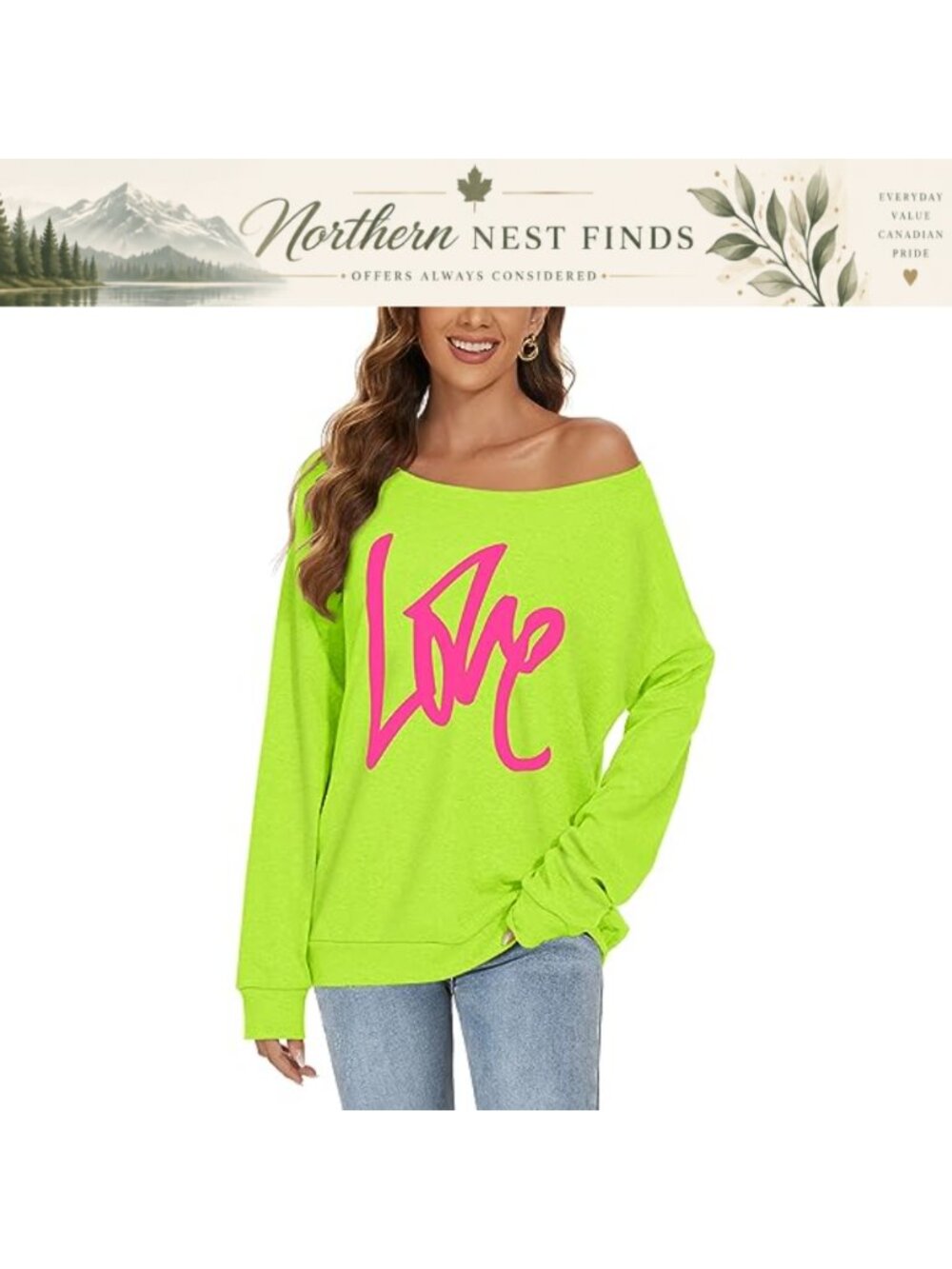 Off Shoulder Oversized Tunic Sweatshirt Long Sleeve Pullover Top
